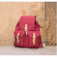 SAC A DOS CUIR ROUGE | Font-Romeu